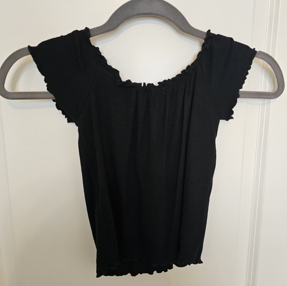 Black Stretchy Crop Top - Picture 2 of 5